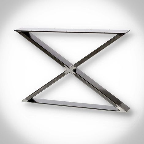 Pata tipo X de 60x40 cm, de acero.