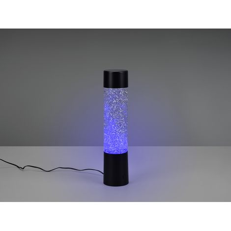 LED Tischleuchte GLITTER mit RGB Farbwechsel, Schwarz 34cm hoch