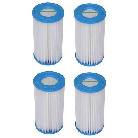 Schwimmbadfilter - 20cm x ø10,5cm - Set mit 4 Stück - Pumpe Typ 3 - bis zu 5678 Liter pro Stunde