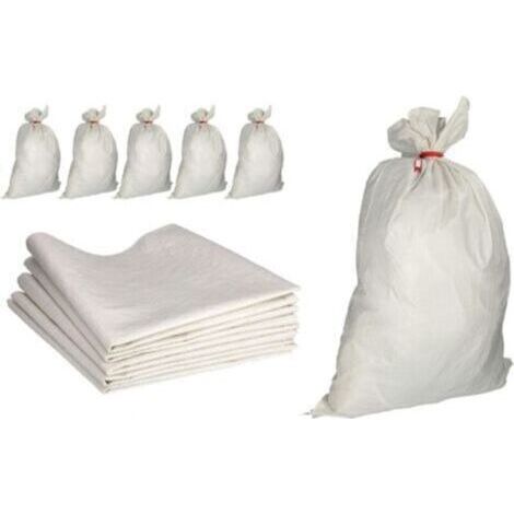 Sac à Gravat - Sacs en Polypropylène Alimentaire pour Cereale Chantier Riz et Grain, 5x Tissu PP 80X100 cm Agricole pour Charbon Stockage Ble Maïs Farine Sable et Déchets (1/5)