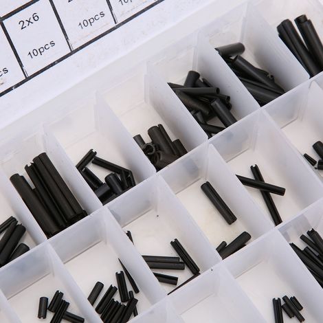 240 Pièces Goupilles Élastiques Cylindriques en Acier Carbone Creux pour Positionnement Accessoire 1.5-5mm (1/5)