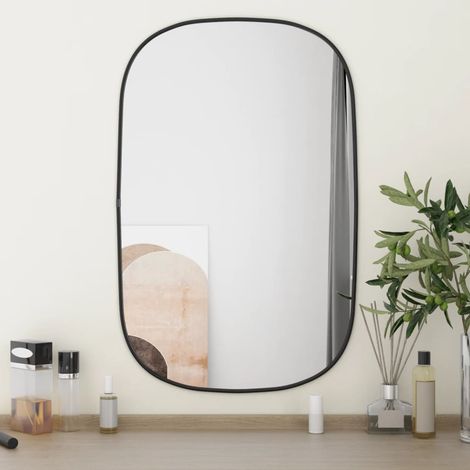 Miroir mural,Miroir Entrée Maison Salle de Bain,Miroir Décoratif Noir 70x45 cm CVW19321 (1/5)