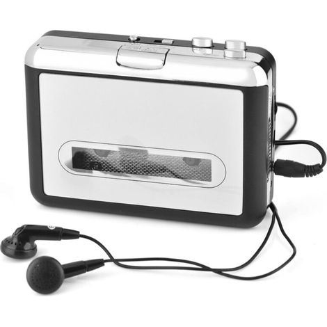 Convertisseur Cassette USB vers MP3 pour PC, Lecteur Audio avec Casque et Enregistrement CD