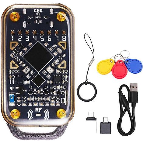 Chameleon Ultra Smartcard-Emulator, RFID-Chip-Lesegerät + 3xCUID-Schlüsselanhänger, 125 kHz 13,56 MHz Kartendekodierung, NFC-Duplikator (1/5)