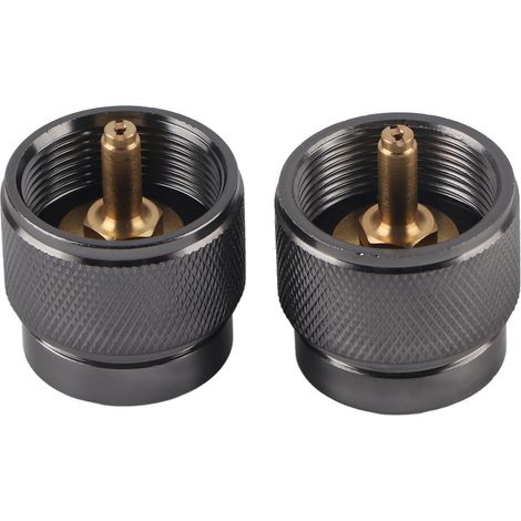 Lot de 2 adaptateurs pour bouteille de gaz cassette, parfaits pour le camping et les pique-niques en plein air.