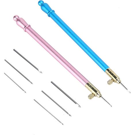 Sticknadel, französische Häkelnadel, Tamburin, Perlen, Pailletten, Edelstahlgriff, Näh- und Bastelwerkzeug. (1/5)