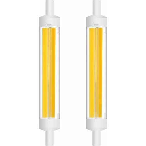 R7S 15W 118mm Ampoule LED COB Filament Linéaire 360 Degrés J118 Ampoule Projecteur 1200LM équivalent Ampoule Halogène 120W blanc froid (6000K-6500K) (Lot de 2) [Classe énergétique A++] Lefou (1/5)