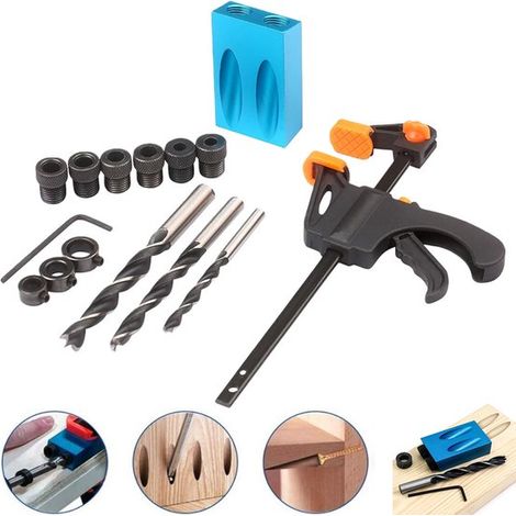 15 Pièces 15 Degré Indice de vis d'angle - Localisateur pour joint de perceuse Tenon et Dowel - Outil de positionnement - Outil (1/5)