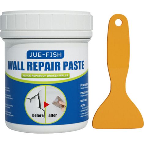 Enduit de rebouchage universel 100g – Pour murs et sols – Application facile au couteau – Surface lisse et adhérence optimale (1/5)