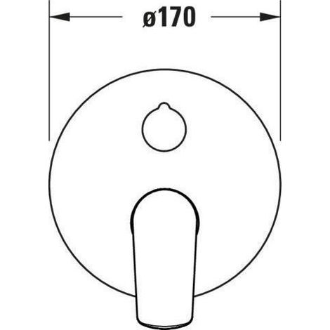 Duravit No.1 Einhebel-Wannenmischer, Unterputz, chrom Hochglanz, (1/5)