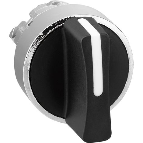 Harmony tête de bouton tournant - 3 positions - Ø22 - noir - ZB4BD8