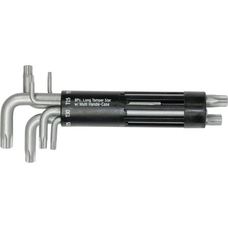SW-Stahl 04484L Winkelschlüssel mit Stirnlochbohrung 8 tlg. T 10 - T 50