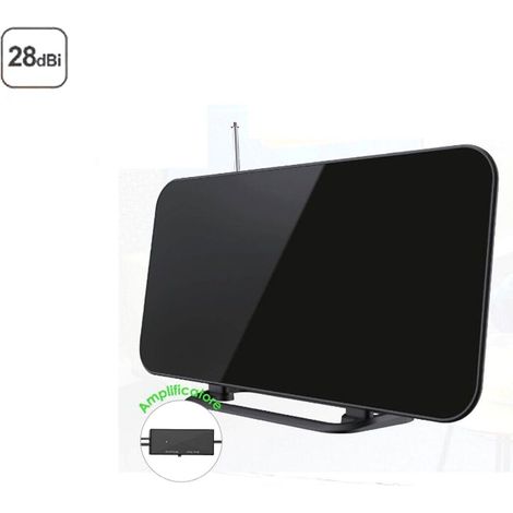 AMPLIFICATEUR D'ANTENNE TERRESTRE NUMÉRIQUE PORTABLE 28DB DVB-T VOITURE CAMPING-CAR MAISON (1/2)