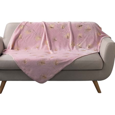 Plaid flanelle 125 x 150 cm bloomys rose (1/3)