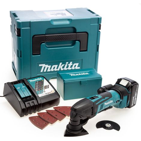 Makita DTM50RF1J1 18v LXT Lithium Cordless Multi Tool Multi Tool 1 x 3ah + Acc (1/5)