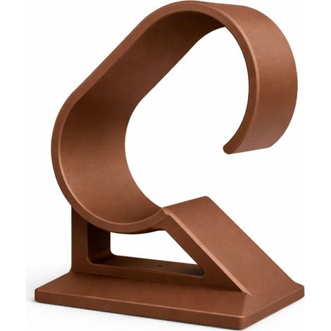 Soporte minimalista marrón para relojes, ideal para tocador o escritorio. (1/3)