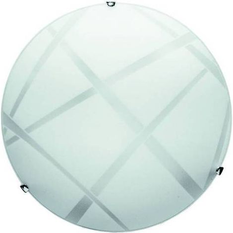 4 x PLAFONIERA DARIO D 30 CM 1 LUCE E27 CROMO B/CO