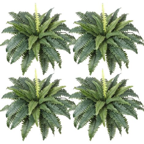 4x Fougères artificielles Boston 58cm résistantes aux UV pour extérieur et intérieur (1/5)