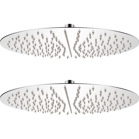 Rain Shower Head 2 pcs Stainless Steel Ø 40 cm vidaXL