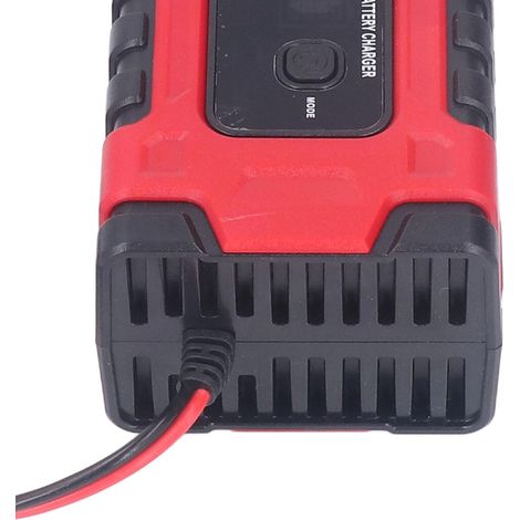 Chargeur de batterie 12V 24V intelligent pour batteries calcium, gel, AGM, plomb-acide - Écran large, portable, prise US, AC100-240V (1/5)