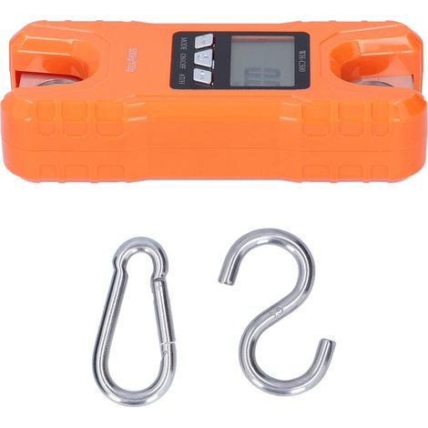 Balance électronique portable 500kg avec écran LCD et coque plastique ABS jaune (1/5)