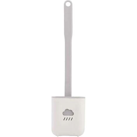 Brosse WC murale en silicone - Grise (1/5)