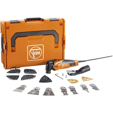 Fein – Outil multifonction 72296775000 – Coffret avec accessoires – Moteur 350 W – Changement rapide QuickIN – Porte-outil StarlockPlus (1/5)