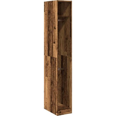 Armoire en bois massif style vintage, rangement pratique 30x50x200 cm, placard en bois d'ingénierie robuste pour chambre et salon (1/5)