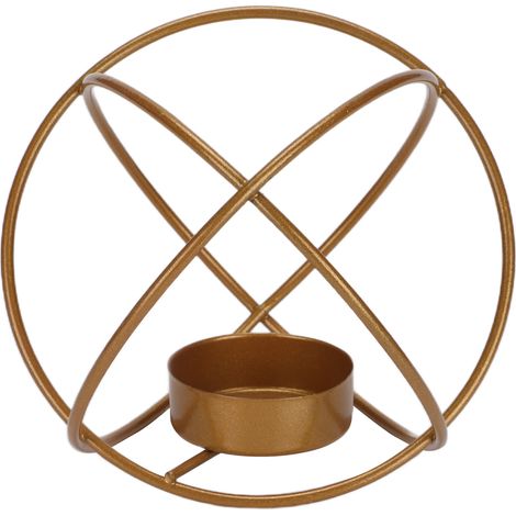 Dunkelgoldener Kerzenhalter aus Metall, Kandelaber für die Inneneinrichtung und ein elegantes Tischmittelstück.