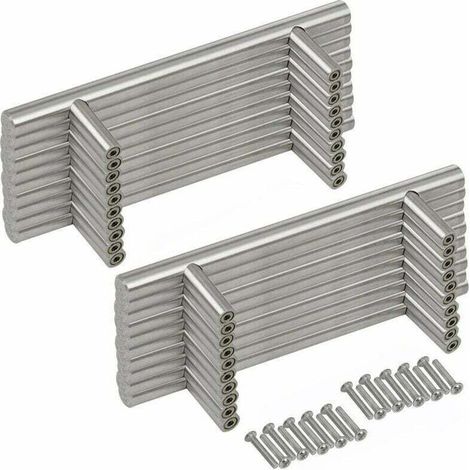 20 tiradores de puerta tipo T para cocina, con separación entre orificios de 192 mm. (1/4)