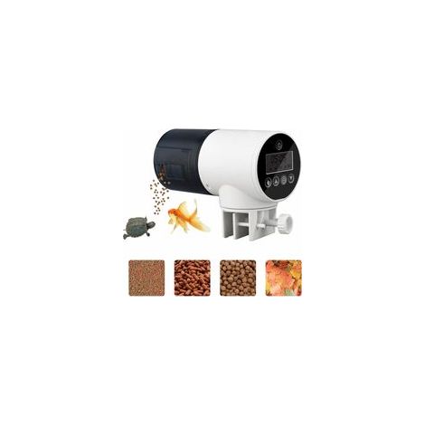 Distributeur automatique de nourriture pour poissons avec minuteur et écran LCD pour aquarium ou aquarium Blanc (1/5)