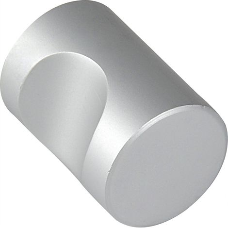 Poignée de meuble anodisé naturel Designer Ø 18 mm, poignée cylindrique Profondeur 25 mm Bouton de meuble Aluminium DM 20 mm (1/2)