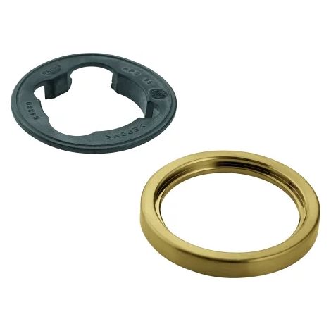 GROHE Rosetta 48603, tonda, per miscelatori lavabo senza asta di comando scarico, cool sunrise spazzolato, 48603GN0