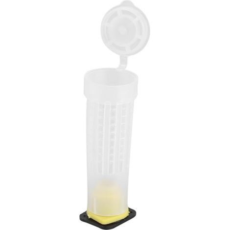 Queen Bee Cages Rouleau en Plastique Blanc Apiculture Reine Kit D'élevage Tasses Boîte Kit D'outils Apiculteur (20pcs-Blanc) (1/4)