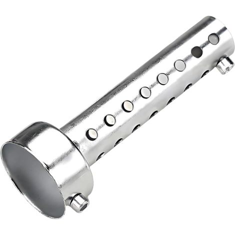 Silencieux d'échappement moto, silencieux turbo sound, 1 pièce, 48 mm, argent, adapté au diamètre du tuyau d'échappement 47 mm - 48 mm (1/5)