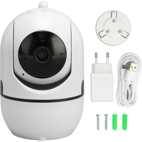 Caméra de Surveillance WiFi Intérieure 1080P Détection de Mouvement Vision Nocturne Infrarouge pour Maison Bureau 100‑240V Prise EU (1/5)