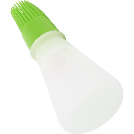 Silikonpinsel mit Messflasche, hitzebeständig, ölfreier Kochpinsel für die Küche, grün, 2er-Set, ideal zum Backen und Grillen (1/5)