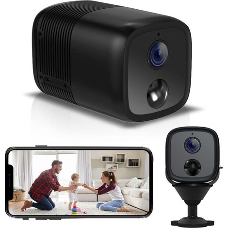 Telecamera di sorveglianza WiFi per interni Telecamera di sorveglianza wireless HD 1080P/2MP Batteria [Aggiornamento 2600mAh] Telecamera per bambini WiFi 2,4 Ghz Rilevamento umano Visione notturna 10
