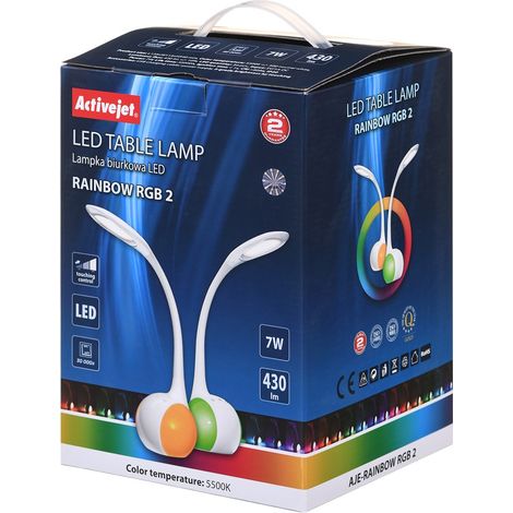 Activejet AJE-RAINBOW 2 lámpara de mesa 7 W LED G Blanco