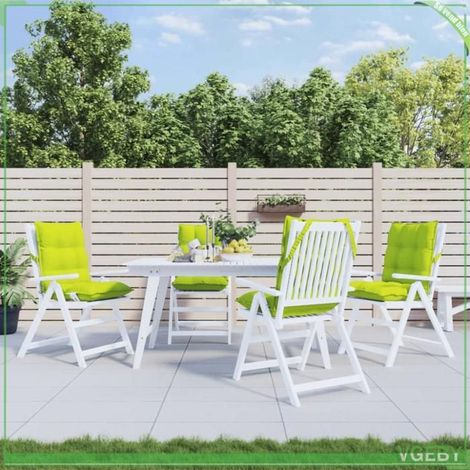 377705 Coussins de chaise à dossier bas lot de 4 vert vif (1/5)