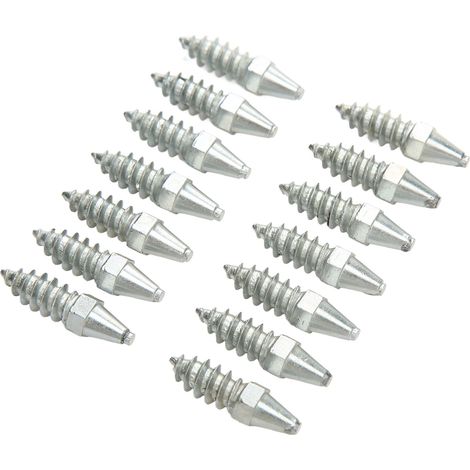 50 Pneus à Clous Antidérapants Adhérence Renforcée Pointes Neige pour Chargeuse Tractopelle Tracteur Chariot Élévateur Moto (1/5)