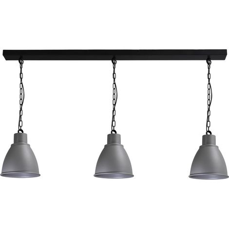 Lampe de salle à manger Industria 3x27 3 lumières noir avec gris béton - 2007-00-00-K-130-3 (1/3)