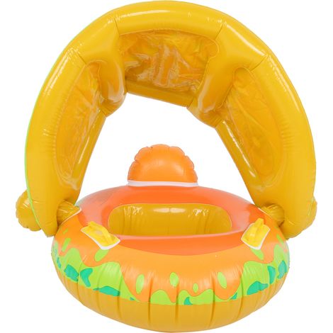Bouée gonflable bébé PVC, cercle de natation enfant avec pare-soleil (1/5)