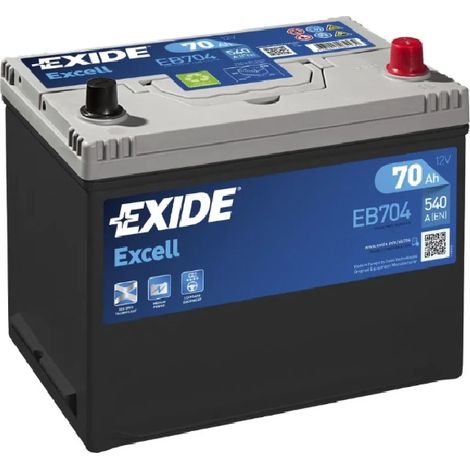 Batería de coche Tudor 70Ah EB704 Exide