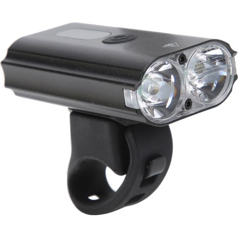Feu avant vélo rechargeable USB noir super lumineux, accessoire cyclisme phare LED haute visibilité (1/5)