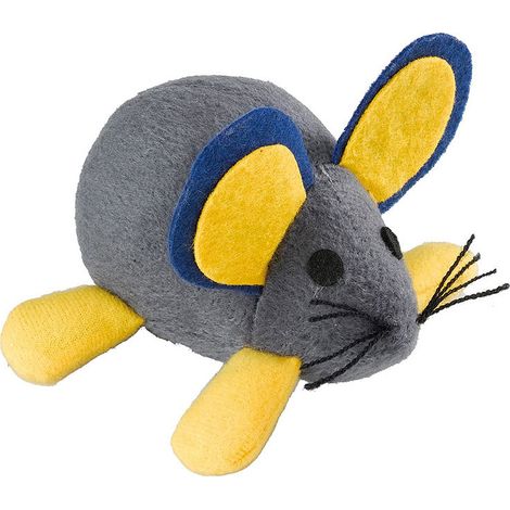 Ferplast Gioco PA 5007 Topolino per gatti in peluche con vibrazione. Variante PA 5007 - Misure: 10 x h 5.5 cm - Ø 11 cm - Colori misti