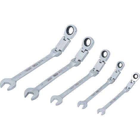 BGS Jeu de clés mixtes à cliquet à double articulation pliable 8 - 19 mm 5 pièces (1/5)