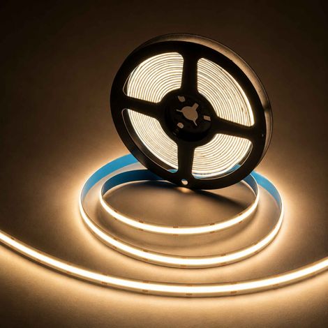 Tira LED COB 24V DC - 12W/m - 8mm - IP20 - Rollo De 5 Metros