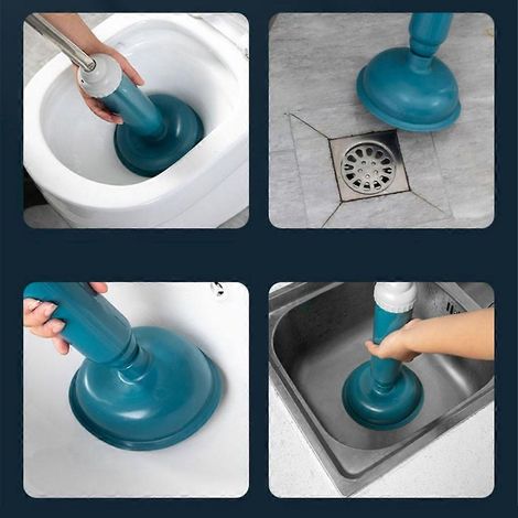 Pompe à ventouse pour déboucher les canalisations, pompe à air comprimé, déboucheur de toilettes à main (1/4)