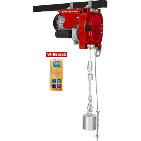 Palan électrique à câble 300kg 60m 1,5 kW 230 V télécommande SANS fil type infinity MW Tools SHI300-R (1/5)
